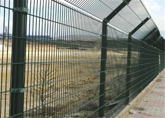 Green Powder Coated 1.5mm Welded Wire Mesh Fencing Sercurity Double Panels With Post