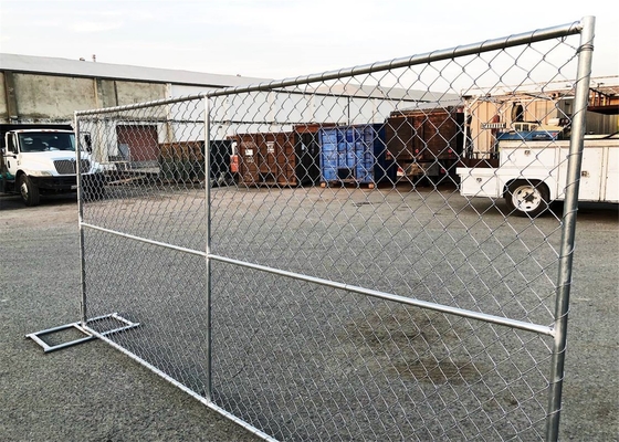 Metal Steel 3.2mm Site Security Fencing Construction Galvanized Chain Link Movable