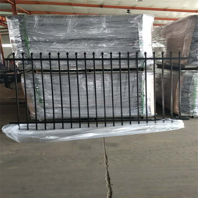 Garden Black Metal Anti Rust Galvanized Steel Fence 6ftx8ft