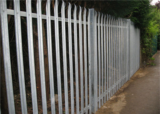 Heavy Duty Curved Top Palisade Fence Panels W Shape Customized