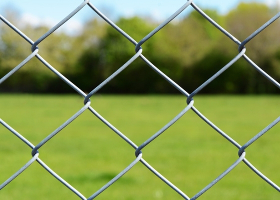 Diamond Wire Mesh 1.8m Steel Chain Link Fencing With Galvanized