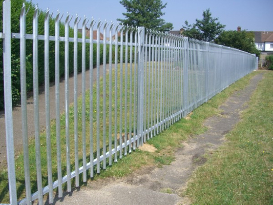 silver High Security 2.4m Tall Tower Fencing With W Pale