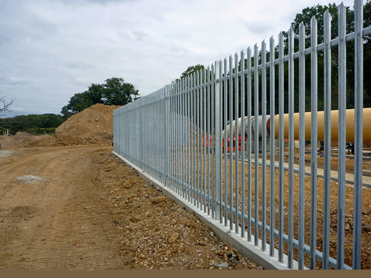 Weatherproof Galvanized 3ft Steel Palisade Fencing For Car Parks