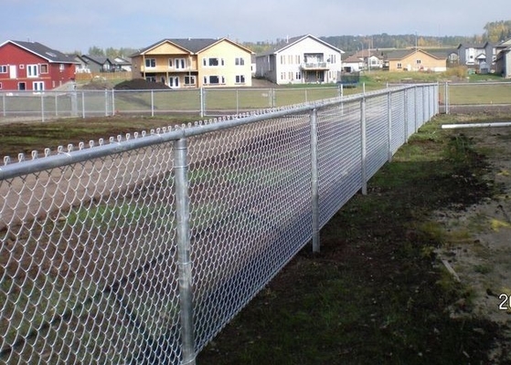 Residential Wire 10ft Steel Chain Link Fencing Galvanized