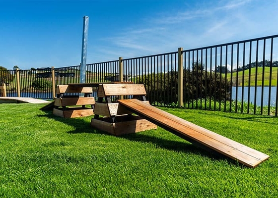 Powder Coated Square Tube Fencing Tubular Steel Spear Top Galvanized